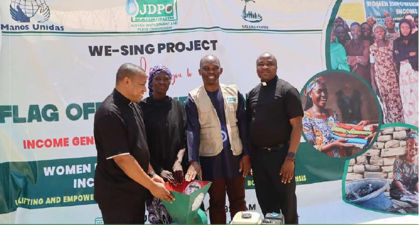 Representatives at the WE-SING livelihood kit distribution
